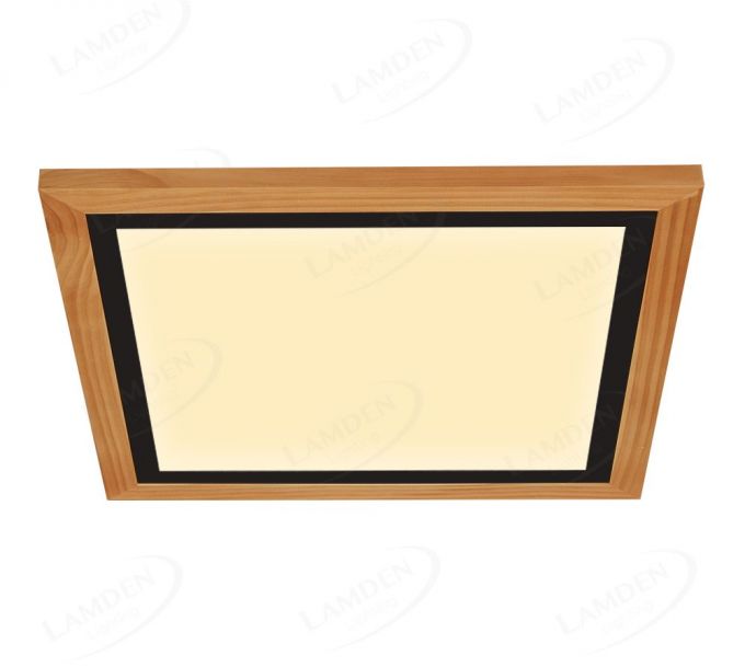 600x600mm Square FSC Wood Frame LED Ceiling Light 90011