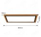 800x400mm Rectangle FSC Wood Frame LED Ceiling Light 90012