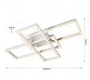 1010x700mm Triple Aluminum Profile Frame CCT Dimmable LED Ceiling Lamp 50015