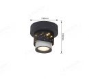 130x130mm Star Effect Black & White LED Spotlights 80008