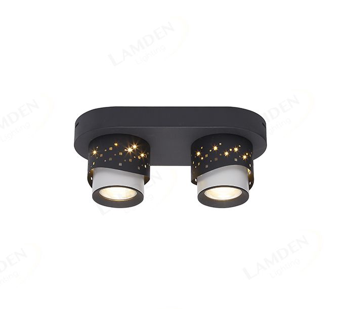 340x120mm Star Effect Black & White LED Spotlights 80009