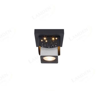 150x150mm Star Effect Black & White LED Square Spotlights 80013