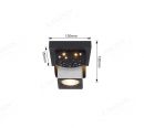 150x150mm Star Effect Black & White LED Square Spotlights 80013