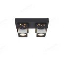 340x150mm Star Effect Black & White LED Square Spotlights 80014