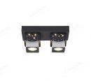 340x150mm Star Effect Black & White LED Square Spotlights 80014