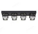 700x150mm Star Effect Black & White LED Square Spotlights 80016