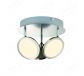 220x150mm Three Head Round LED Spotlight In Nickel Finished