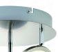 220x150mm Three Head Round LED Spotlight In Nickel Finished