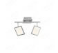 315x110mm Two Head Square LED Spotlight In Nickel Finished 80028