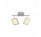 315x110mm Two Head Square LED Spotlight In Nickel Finished 80028