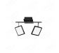 315x110mm Two Head Square LED Spotlight In Nickel Finished 80028