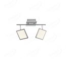 315x110mm Two Head Square LED Spotlight In Nickel Finished 80028