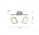 315x110mm Two Head Square LED Spotlight In Nickel Finished 80028