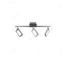 560x110mm Three Head Square LED Spotlight In Nickel Finished