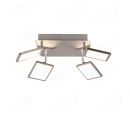 300x370mm Four Head Square LED Spotlight In Nickel Finished 80030