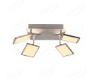 300x370mm Four Head Square LED Spotlight In Nickel Finished 80030