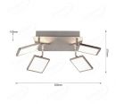 300x370mm Four Head Square LED Spotlight In Nickel Finished 80030