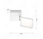 100x90mm SIngle Head Square Arc LED Spotlight In White color 80033