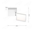 100x90mm SIngle Head Square Arc LED Spotlight In White color 80033