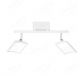 315x150mm Two Head Square Arc LED Spotlight In White color 80034