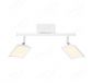 315x150mm Two Head Square Arc LED Spotlight In White color 80034