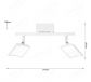 315x150mm Two Head Square Arc LED Spotlight In White color 80034