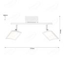 315x150mm Two Head Square Arc LED Spotlight In White color 80034