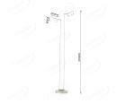 220x90xH1380mm Two Head Square Arc LED Floorlamp In White color 80039