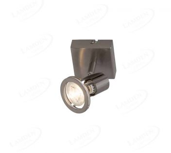 120x79mm Single Movable Head with Square Base Nickel Color LED Spotlights