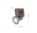 120x79mm Single Movable Head with Square Base Nickel Color LED Spotlights 80040