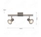 418x185mm Two Movable Head with Square Base Nickel Color LED Spotlights 80041