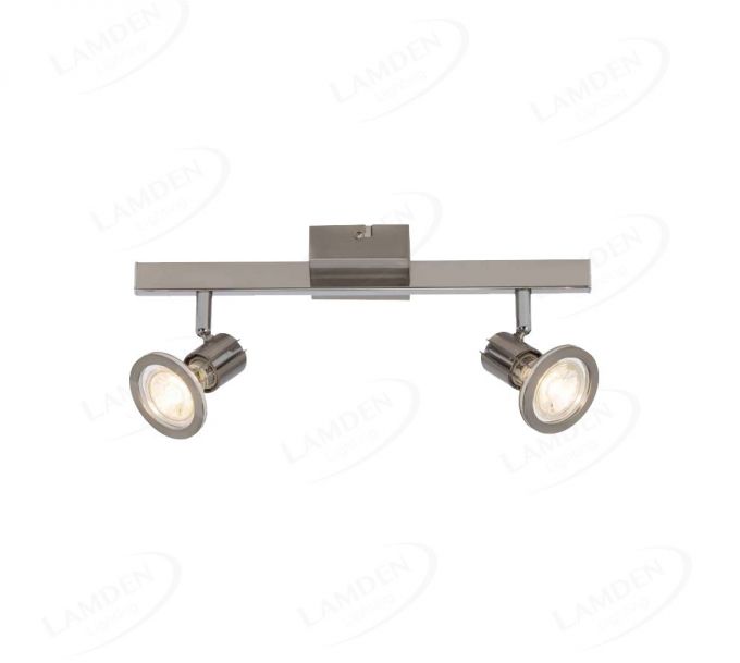 418x185mm Two Movable Head with Square Base Nickel Color LED Spotlights 80041