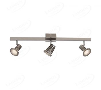 670x185mm Three Movable Head with Square Base Nickel Color LED Spotlights