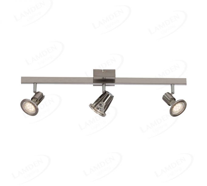 670x185mm Three Movable Head with Square Base Nickel Color LED Spotlights 80042