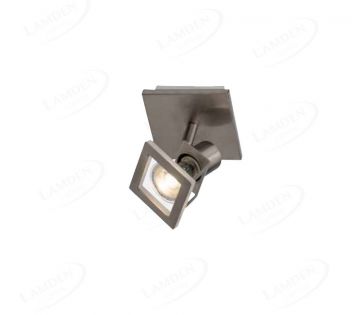 100x130mm Four Movable Single with Square Base Nickel Color LED Spotlights