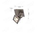 100x130mm Four Movable Single with Square Base Nickel Color LED Spotlights 80044