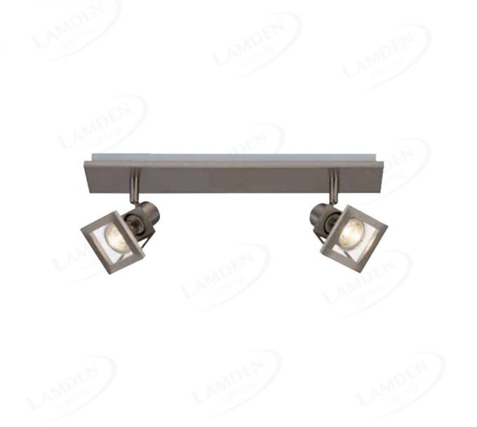 430x160mm Two Movable Head with Square Base Nickel Color LED Spotlights 80045