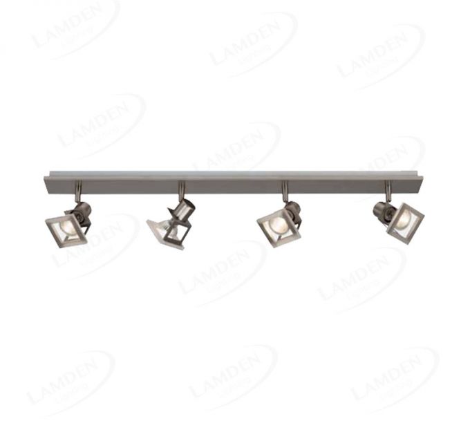 820x160mm Four Movable Head with Square Base Nickel Color LED Spotlights 80046