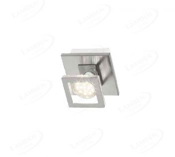 100x100mm Single Head ON OFF 3 Step Dimmable Nickel Surface LED Spotlights