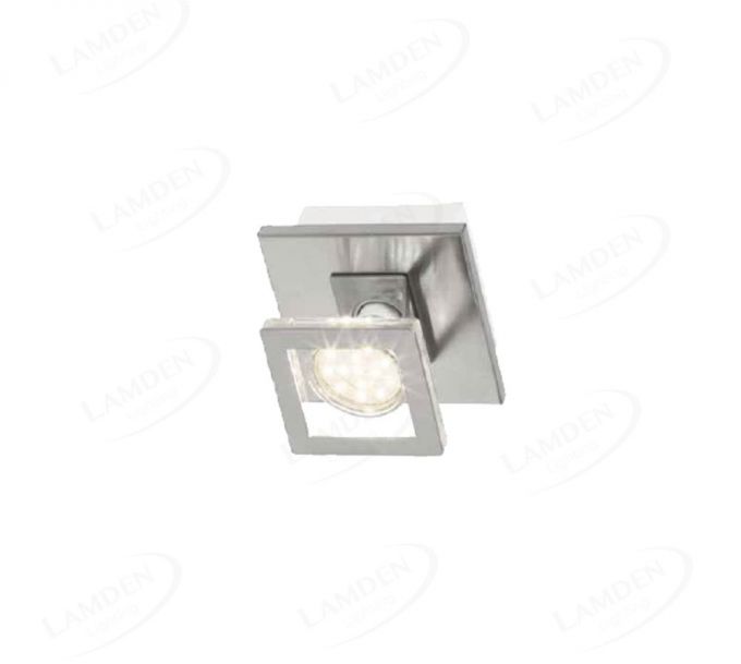 100x100mm Single Head ON OFF 3 Step Dimmable Nickel Surface LED Spotlights 80047