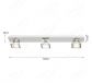 600x80mm Three Head ON OFF 3 Step Dimmable Nickel Surface LED Spotlights 80049