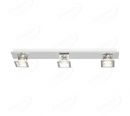 600x80mm Three Head ON OFF 3 Step Dimmable Nickel Surface LED Spotlights 80049