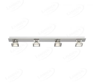 800x80mm Four Head ON OFF 3 Step Dimmable Nickel Surface LED Spotlights