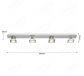 800x80mm Four Head ON OFF 3 Step Dimmable Nickel Surface LED Spotlights 80050