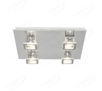 400x400mm Four Head ON OFF 3 Step Dimmable Nickel Surface LED Spotlights