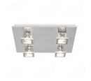 400x400mm Four Head ON OFF 3 Step Dimmable Nickel Surface LED Spotlights80051