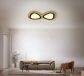 590x338mm Small Stone Two Head FSC Wood Decoration LED Ceiling Light 90019