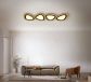 1143x338mm Small Stone Four Head FSC Wood Decoration LED Ceiling Light 90021