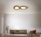 784x418mm Big Stone Two Head FSC Wood Decoration LED Ceiling Light 90023