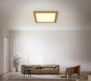 Square 380x380mm FSC Pine Wood Indoor LED Ceiling Light 90031